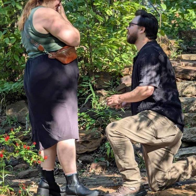 Grant proposing in Denton, Texas