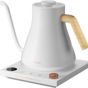Electric Kettles, Gooseneck Electric Kettle, ±1℉ Temperature Control, Stainless Steel Inner, Quick Heating, for Pour Over Coffee, Brew Tea, Boil Hot Water, 0.9L White