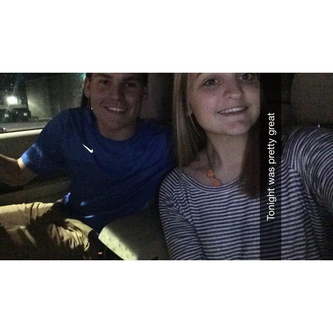 This was our very first date & the night Curt asked me to be his girlfriend!