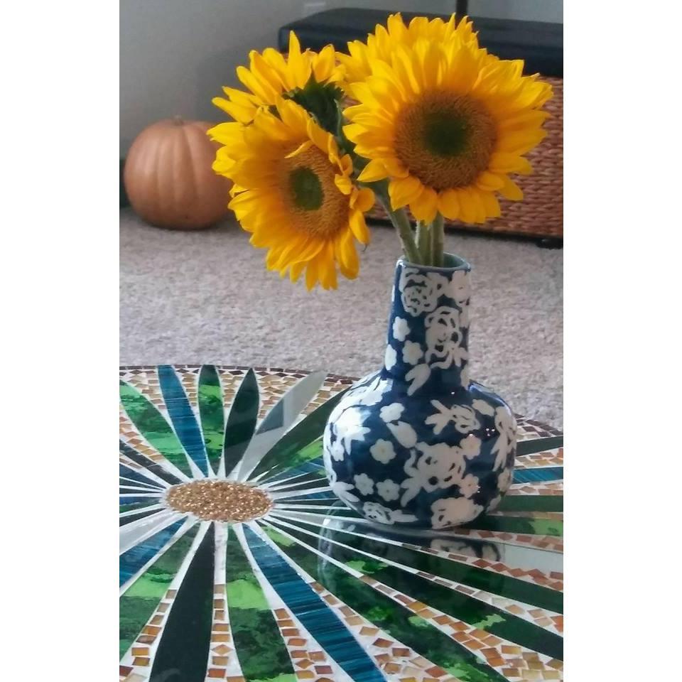 A 6 month anniversary gift from Myles, naturally the wedding flowers will be sunflowers & wildflowers