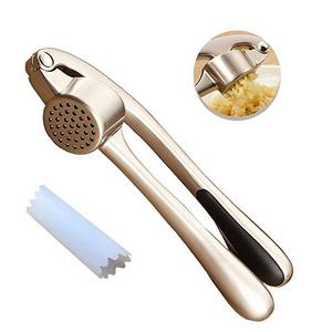 Bokdy Garlic Press and Peeler Set Professional Heavy Soft-Handled Crush Garlic Silicone Tube Roller