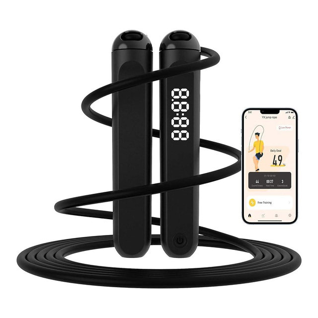 Jump Rope, Tangle free rapid speed jump ropes with counter for fitness for women,Skipping rope with app for fitness men, women's home exercise, workout, fitness gifts for adults, Kids