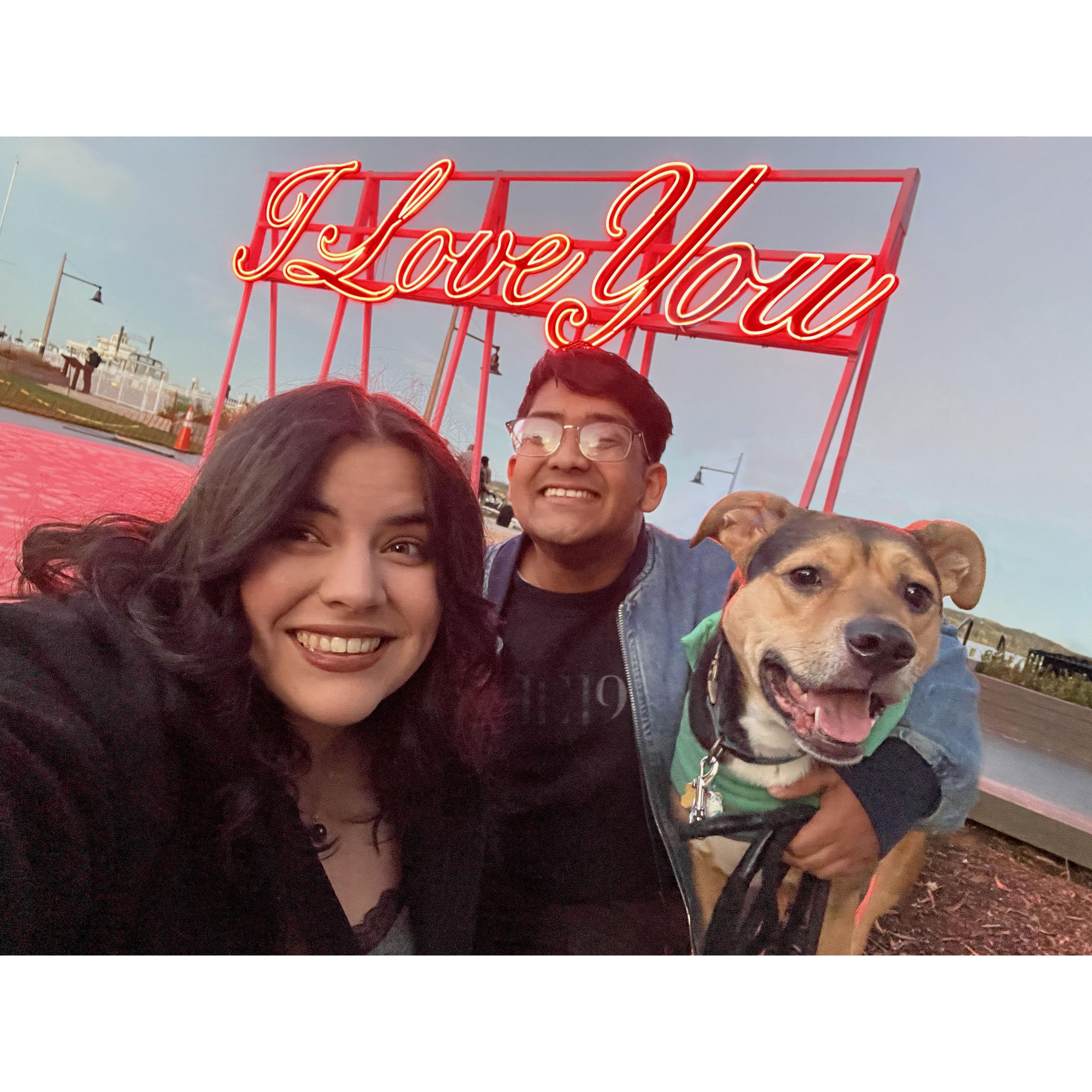 Family photo during a trip to Alexandria, VA.