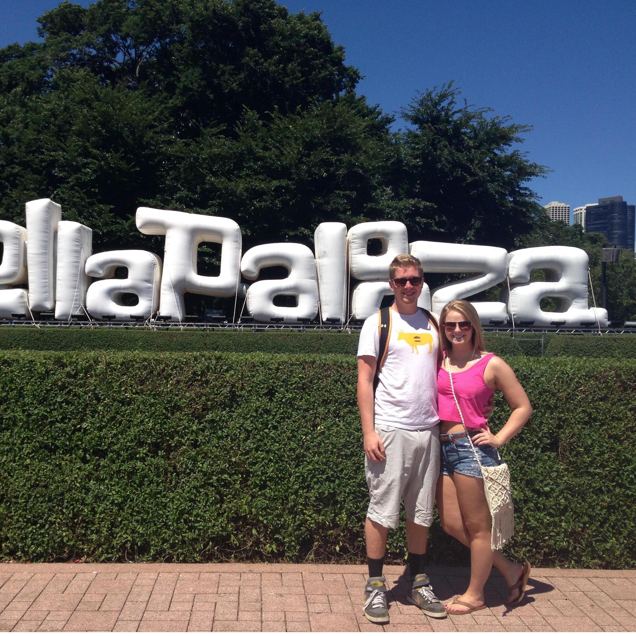 Our first music festival together. We took a bus all the way to Chicago.