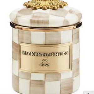 Mocha Check Mini Canister