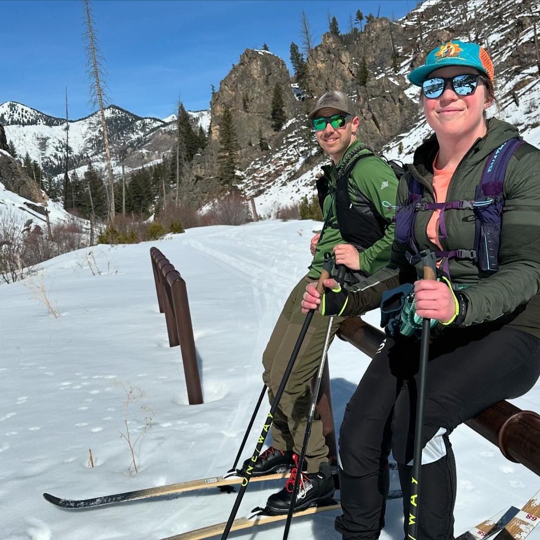Xc skiing with Aubree