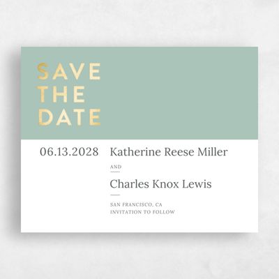 Green Wedding Save the Date - Stevens Rise