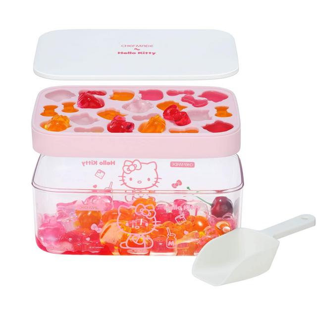 Hello Kitty Ice Cube Tray with Lid container & scoop