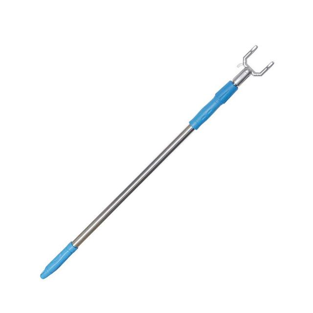 Reach Pole with Hook 55" Long Pole Closet Hook Extendable Reaching Tool Stick for High Area - Blue