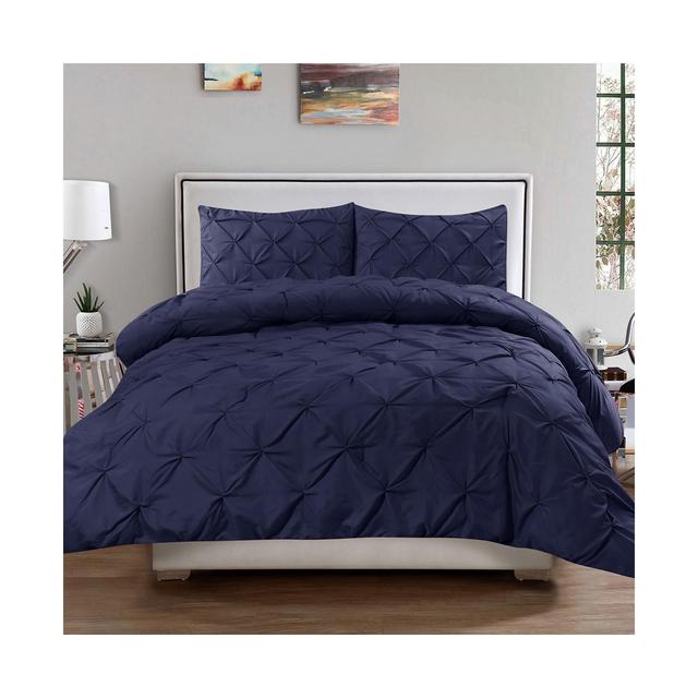Sweet Home Collection King 3-Pc Pintuck Duvet Cover Set