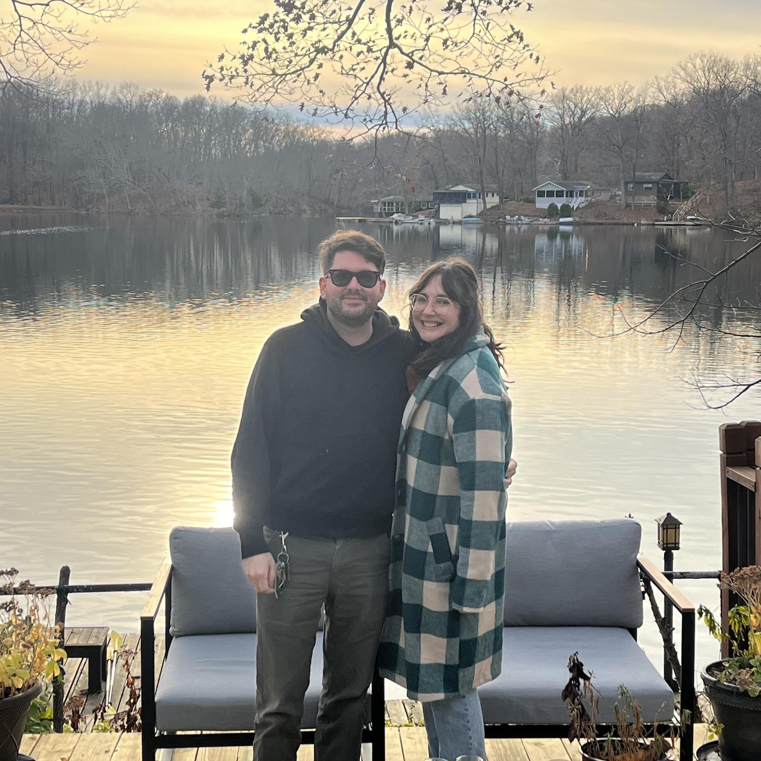 Visiting groomsman Justin's lakehouse.