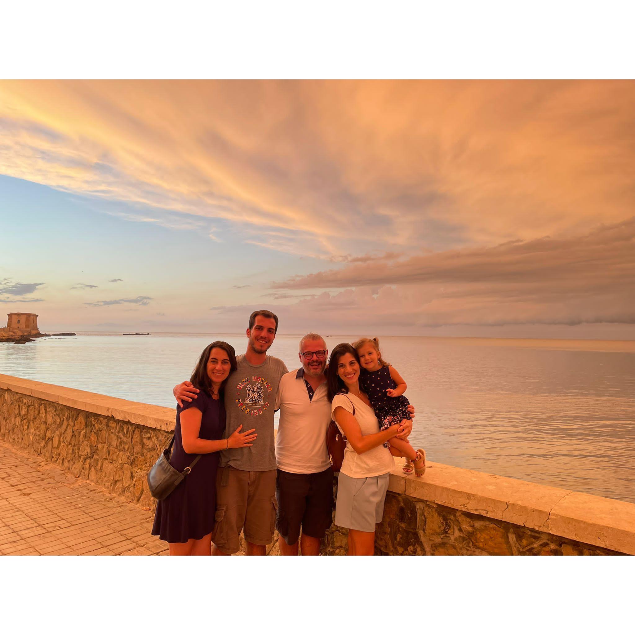 Kat, Francesco and a piece of his family in Trapani