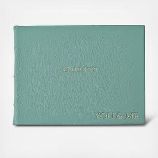 Goatskin Leather Guestbook - Personalized