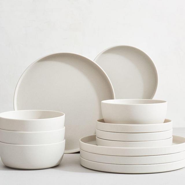 Mason Modern Melamine, 12-Piece Set - Ivory