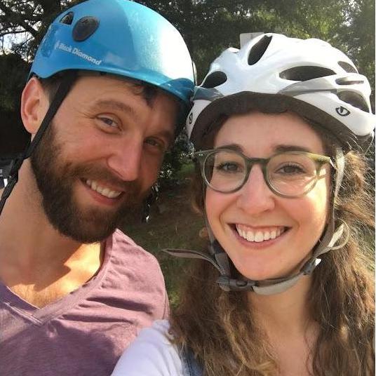 Scootering around town in Winston Salem, fall 2019