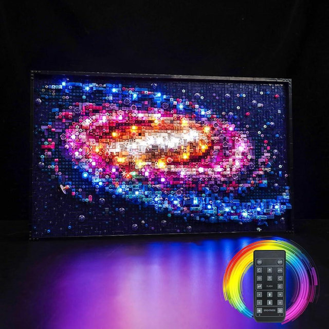 BrickBling LED Lights Compatible with Lego The Milky Way Galaxy, Creative Light Kit Compatible with Lego 31212 (Lights Only, No Model) (RC Version Light)