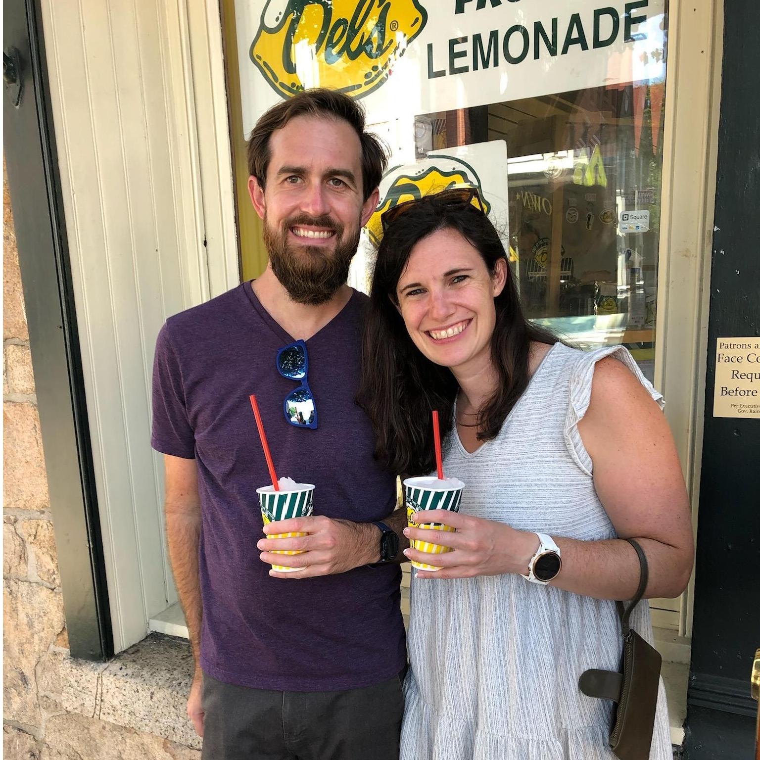 Jonathan's first Del's frozen lemonade in Rhode Island - August 2020