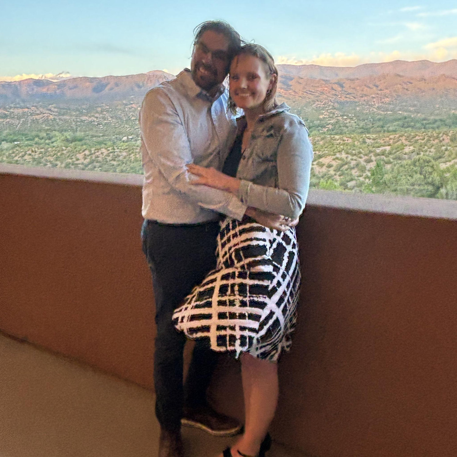 Watching the sunset at the Santa Fe Opera before the show