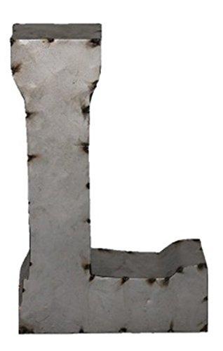 Rustic Arrow Letter L for Decor, 14-Inch, Silver