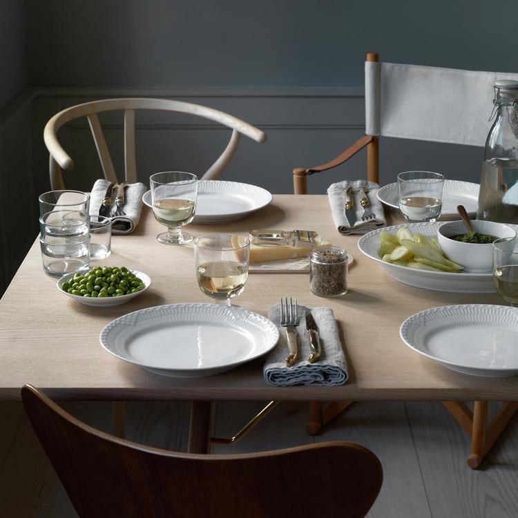 Royal Copenhagen, White Fluted Half Lace Salad Plate | Zola