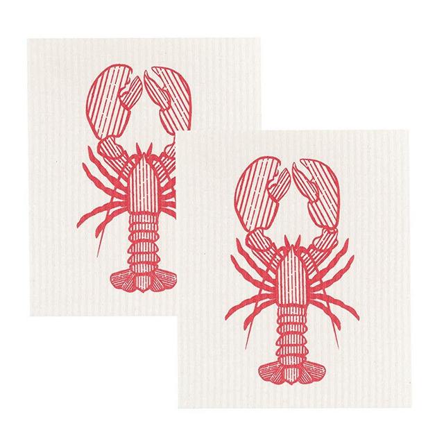 Now Designs Swedish Dishcloth, Set of 2, Lobster Catch 2 Count