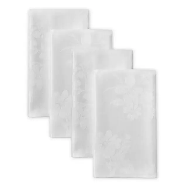 Spring Jubilee Damask Napkins in White (Set of 4)