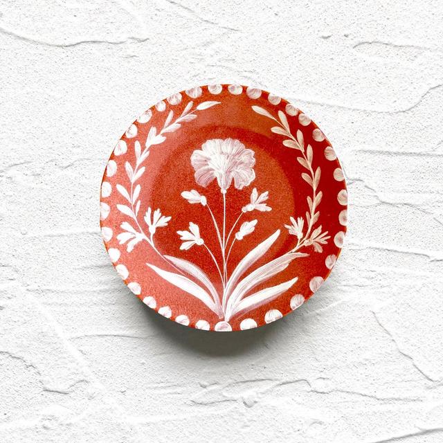 Vermillion Bloom Bread Plate