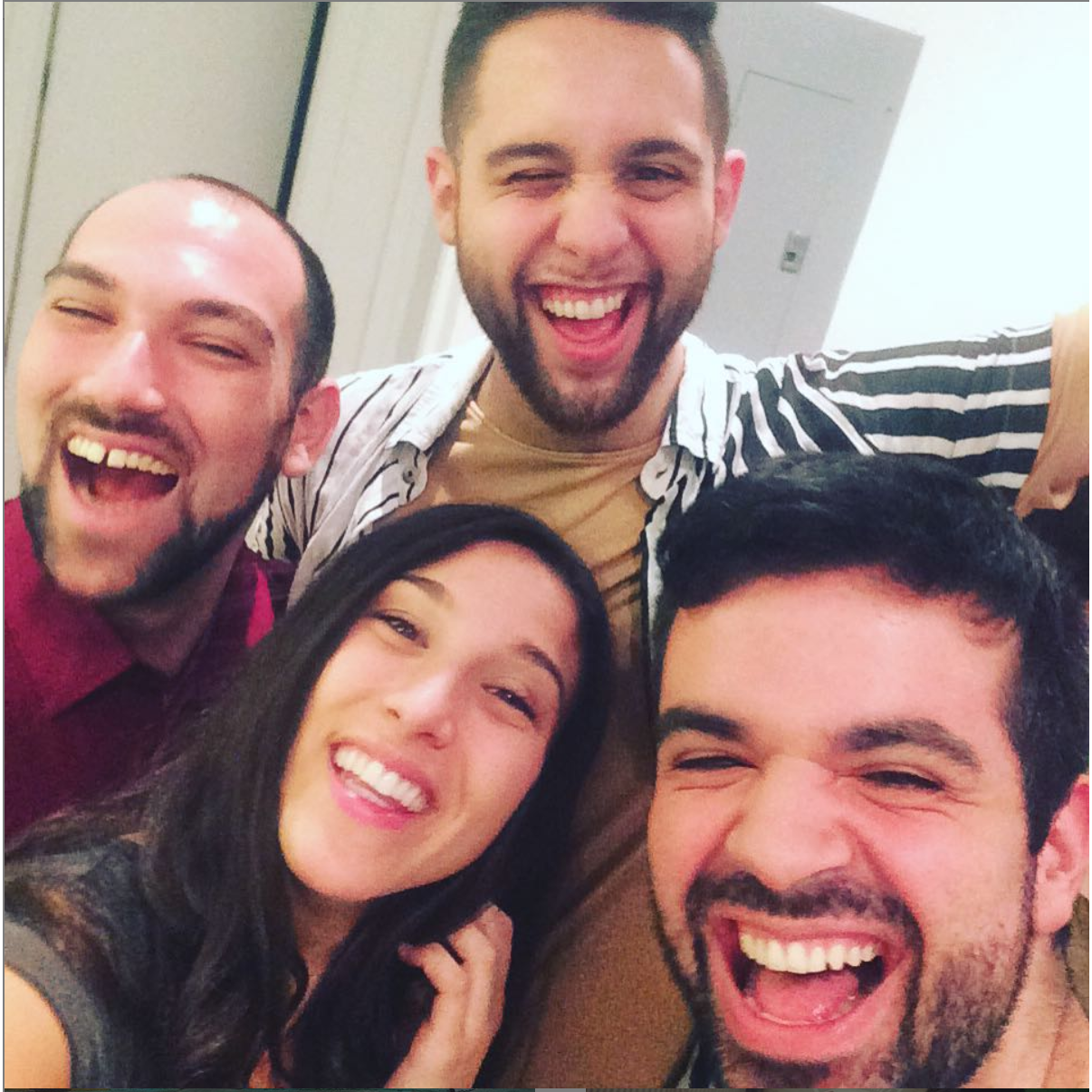 Nick with Suzanne's brother Eliot, and dear friend, Michael, at Suzanne's housewarming party in 2015.