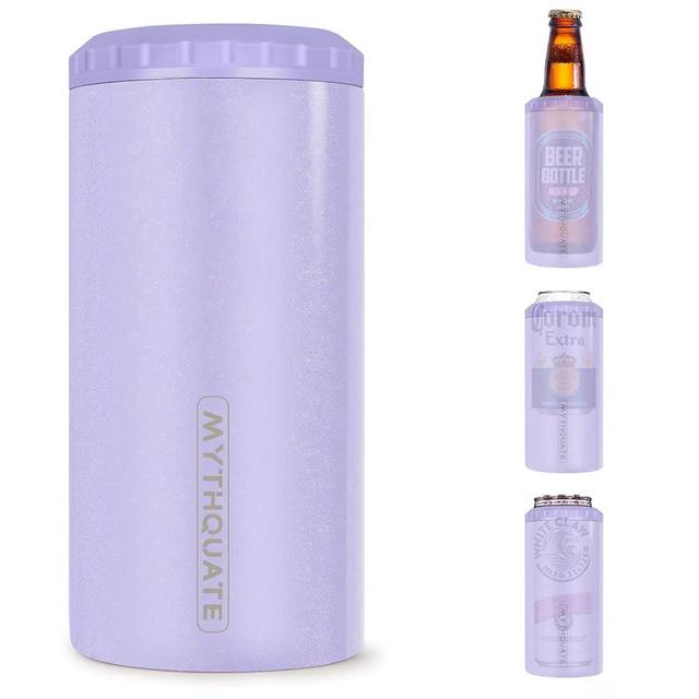 3 in 1 Slim Can Cooler for 12 OZ Skinny Can, Regular Can & Beer Bottle - Keep Cold for 6 Hours - Double Walled Insulated Stainless Steel Vacuum Beverage Can Insulator (Lavender Purple)