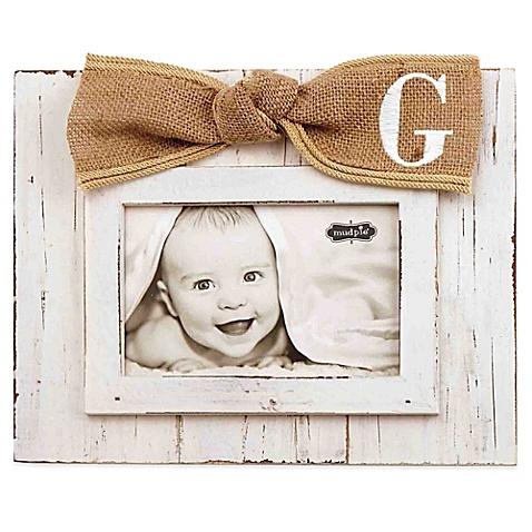 Mud Pie® Letter "G" 4-Inch x 6-Inch Bow Picture Frame