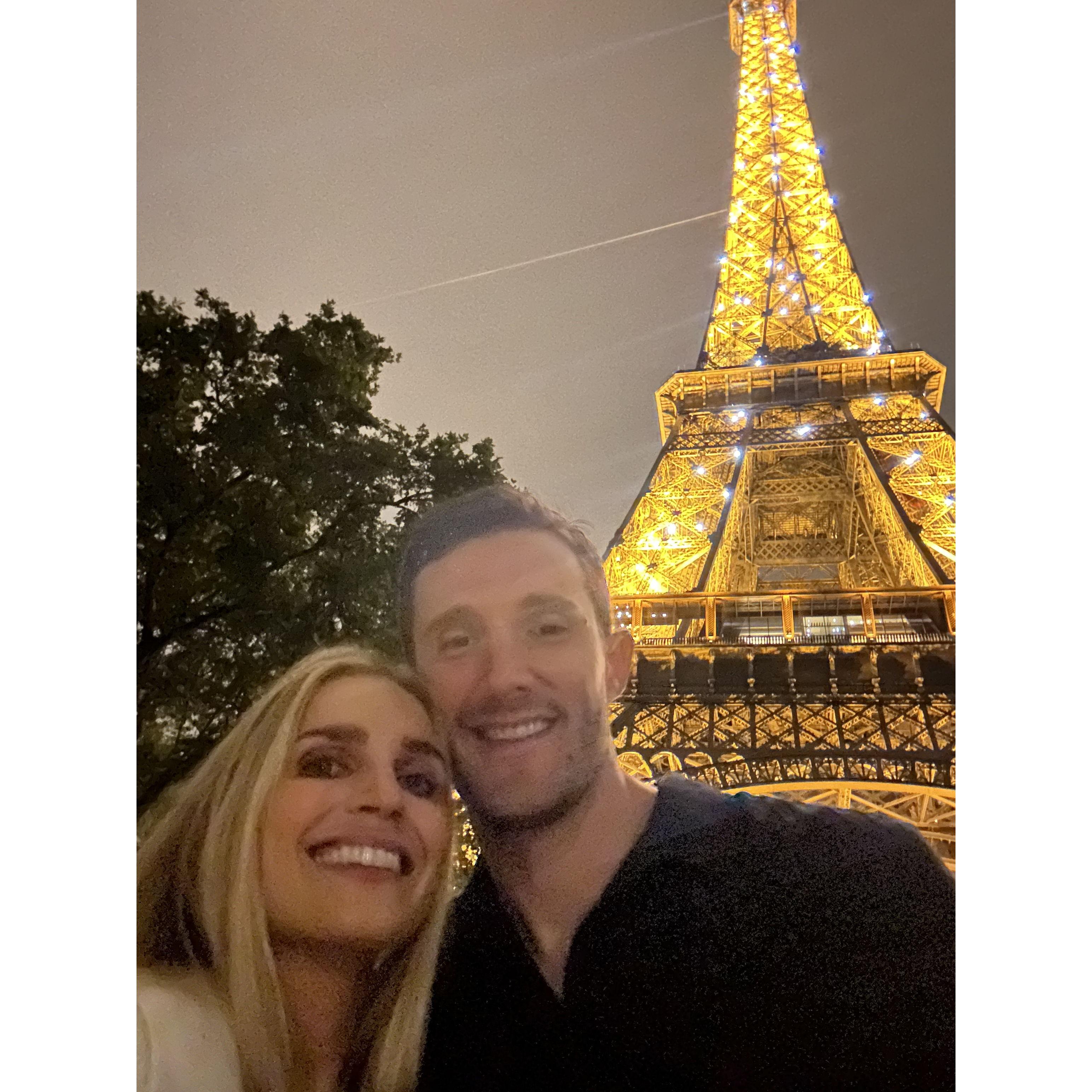 A core memory visiting Paris during the Olympics, when Julia was skeptical about visiting the Eiffel Tower, but she loved it!