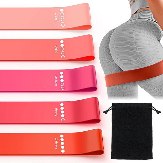 Resistance Bands, Exercise Workout Bands for Women and Men, 5 Set of Stretch Bands for Booty Legs