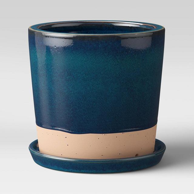 8" Earthenware Planter Blue - Smith & Hawken™