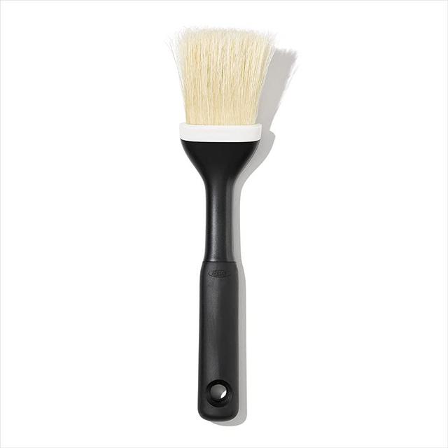 OXO Good Grips Natural Pastry Brush, Dishwasher Safe, Natural Boar Bristles, Non-slip Grip, Butter Brush, Baking Brush