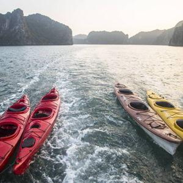 Kayaking on the Ha Long Bay