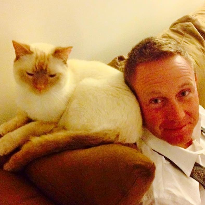 This man was so tolerant of the cat I loved so much (RIP Brodie)
