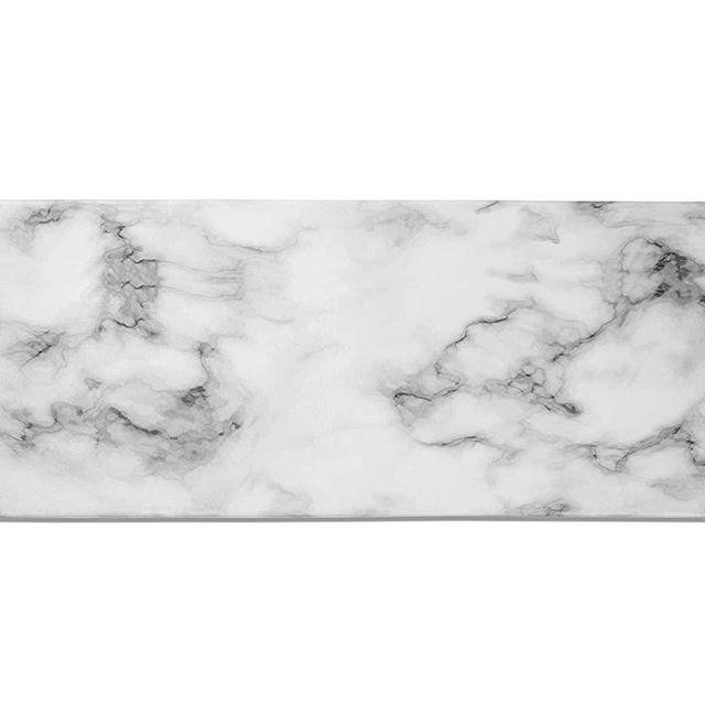 Marble Kitchen Mats for Floor (1 PC) – Cushioned Anti Fatigue Kitchen Rug for Comfortable Standing – Waterproof, Easy Clean, Non-Slip, Thick Kitchen Mat Set for Home, Office, Sink, Laundry
