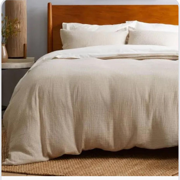 Organic Airy Gauze Duvet Cover - Undyed