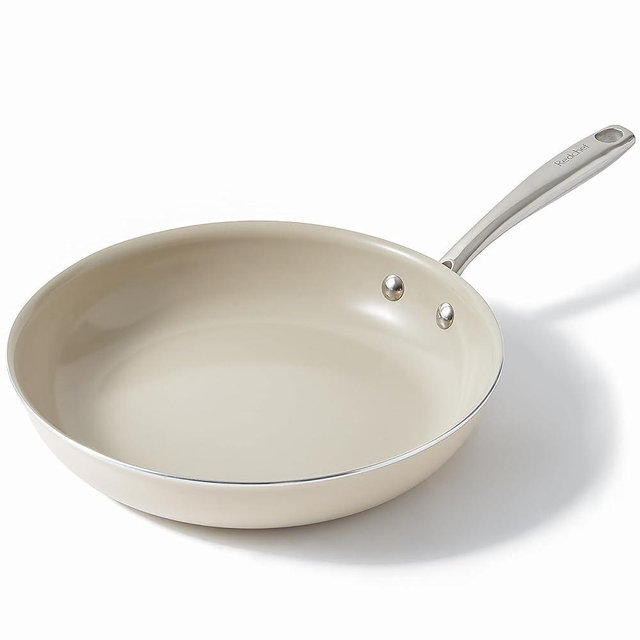 Redchef Nonstick Frying Pan Skillet, Ceramic Non-Stick Saute Pans, 11 inch Cooking Fry Pan with Stay Cool Handle, All Stovetops (Gas, Electric & Induction), Dishwasher/Oven Safe, PFAS-Free, Non Toxic