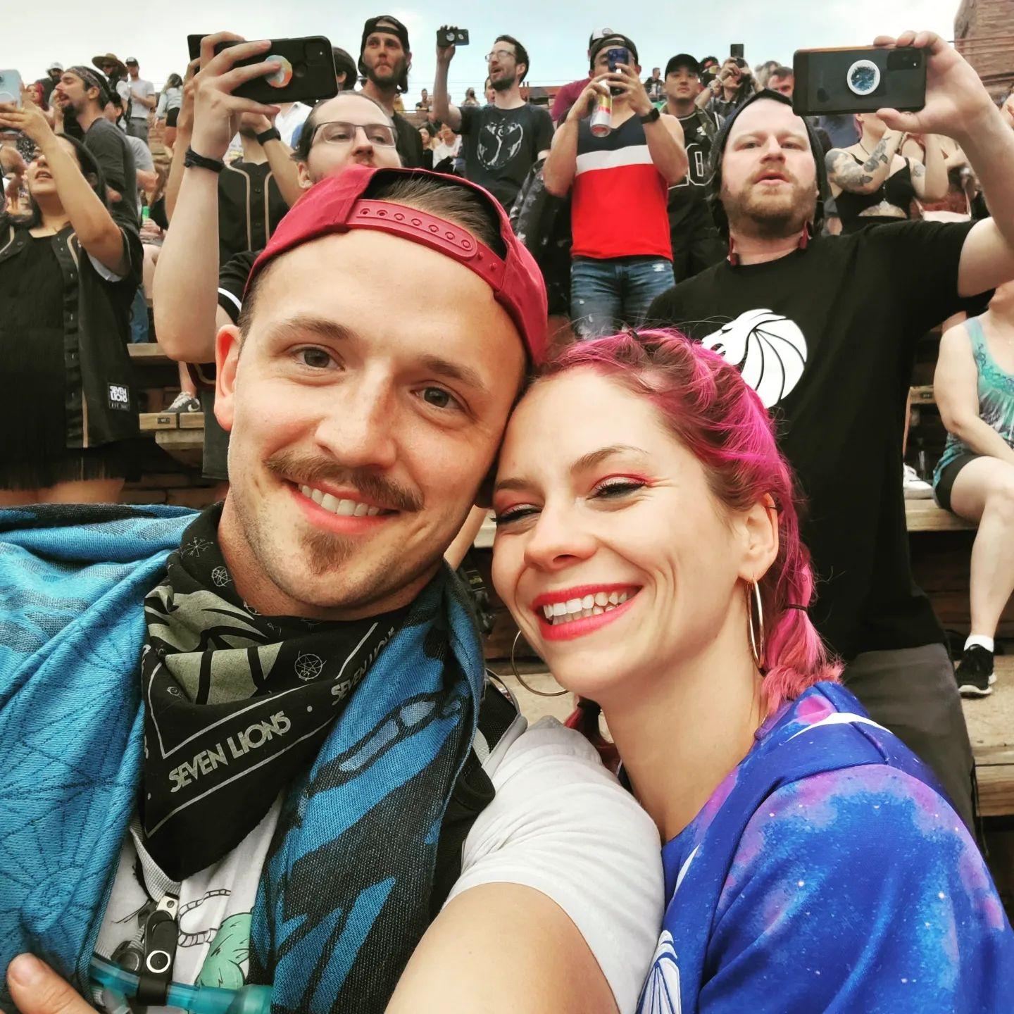 Our first date was a Seven Lions show at Red Rocks 2018. We try to make it to every Denver show we he comes back to tour. July 2022