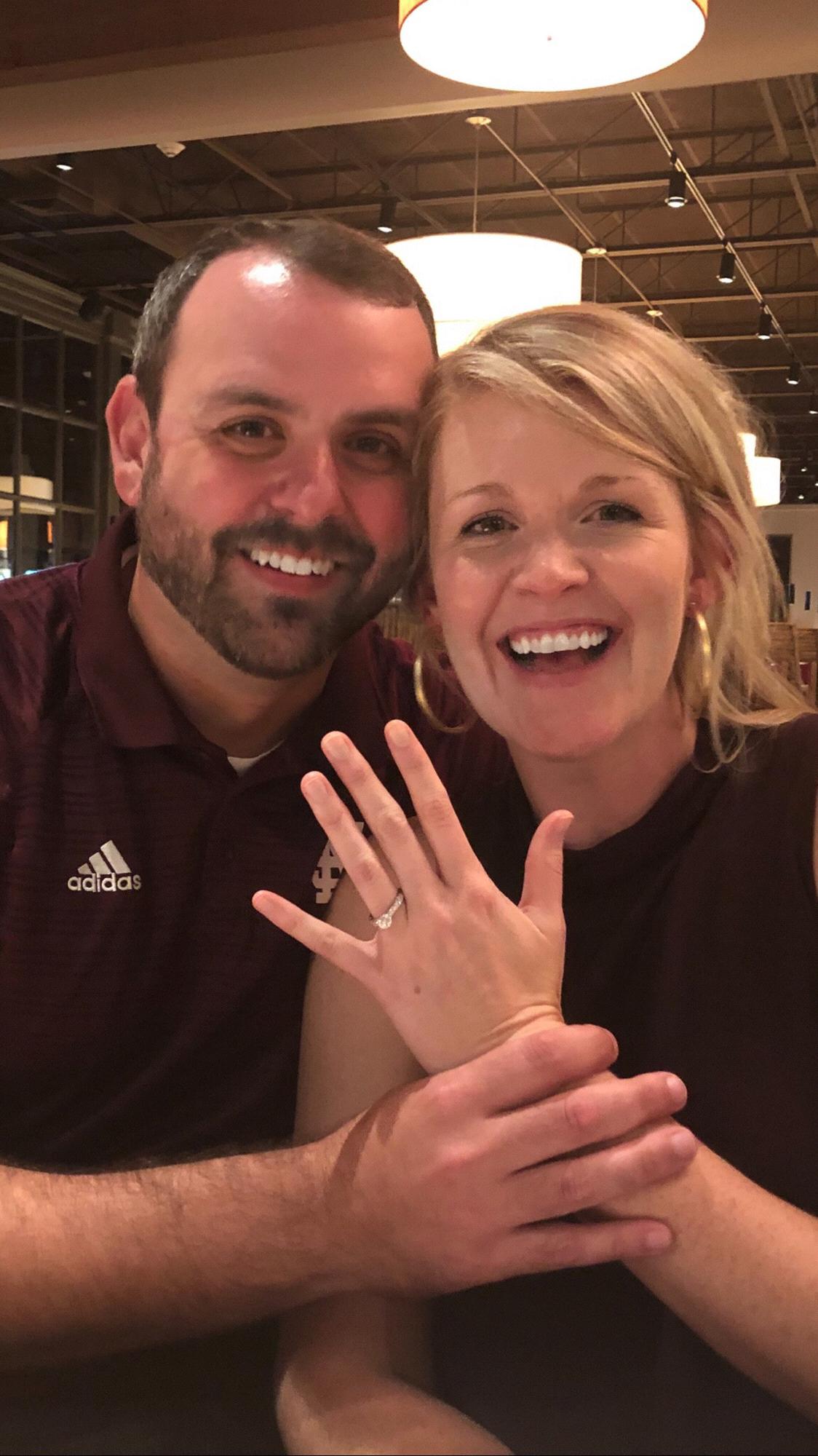 Engagement! August 30, 2019. The VolleyDawgs went 3-0 and Bryan proposed. It was a good weekend!