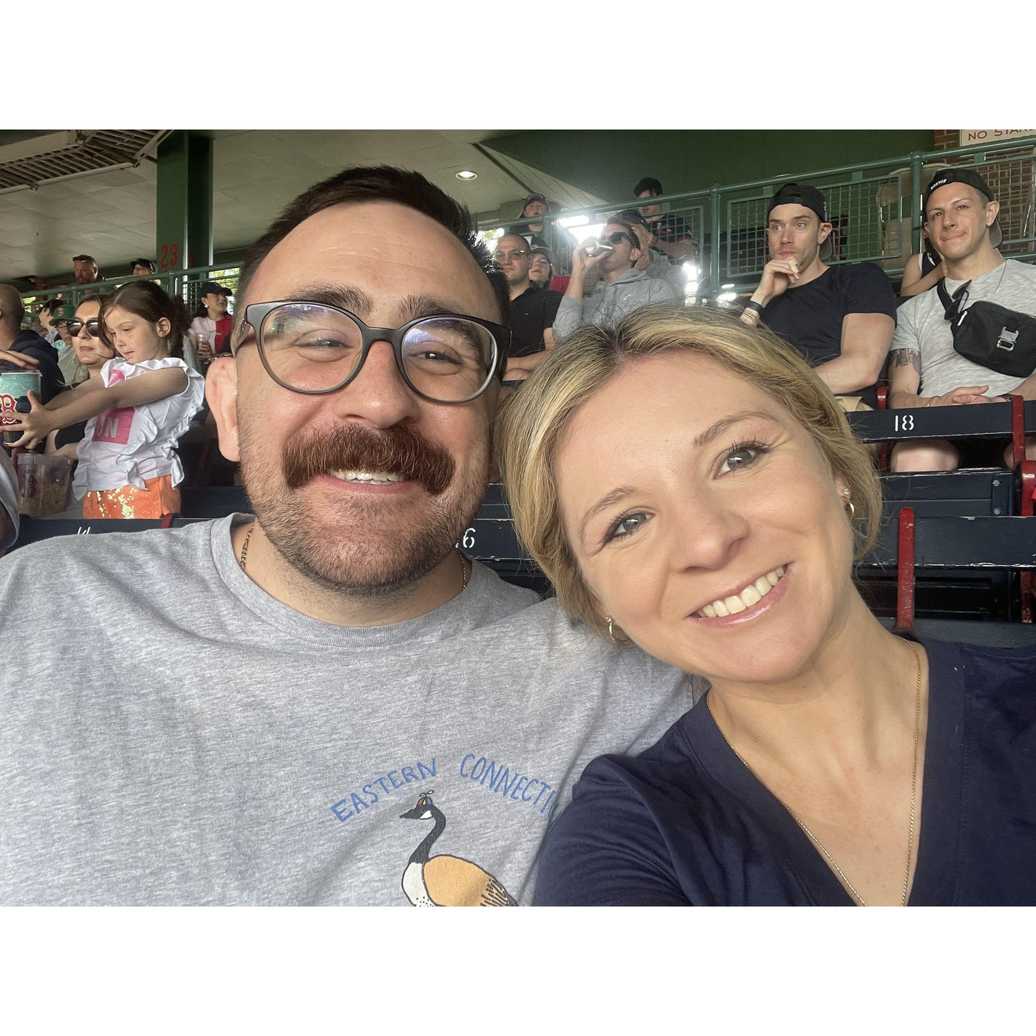 Our last Red Sox game before Maria moved out of Boston