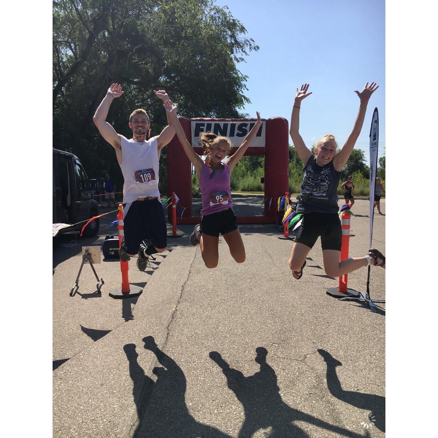 Camp Courageous sprint triathlon in Cedar Rapids, Iowa - summer 2019