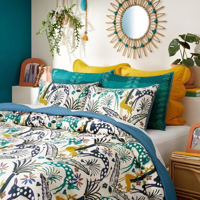 3pc Full/Queen Jungle Print Duvet Cover & Sham Set - Opalhouse™ designed with Jungalow™