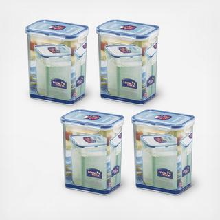 Easy Essentials Pantry 7-Cup Rectangular Food Storage Container, Set of 4