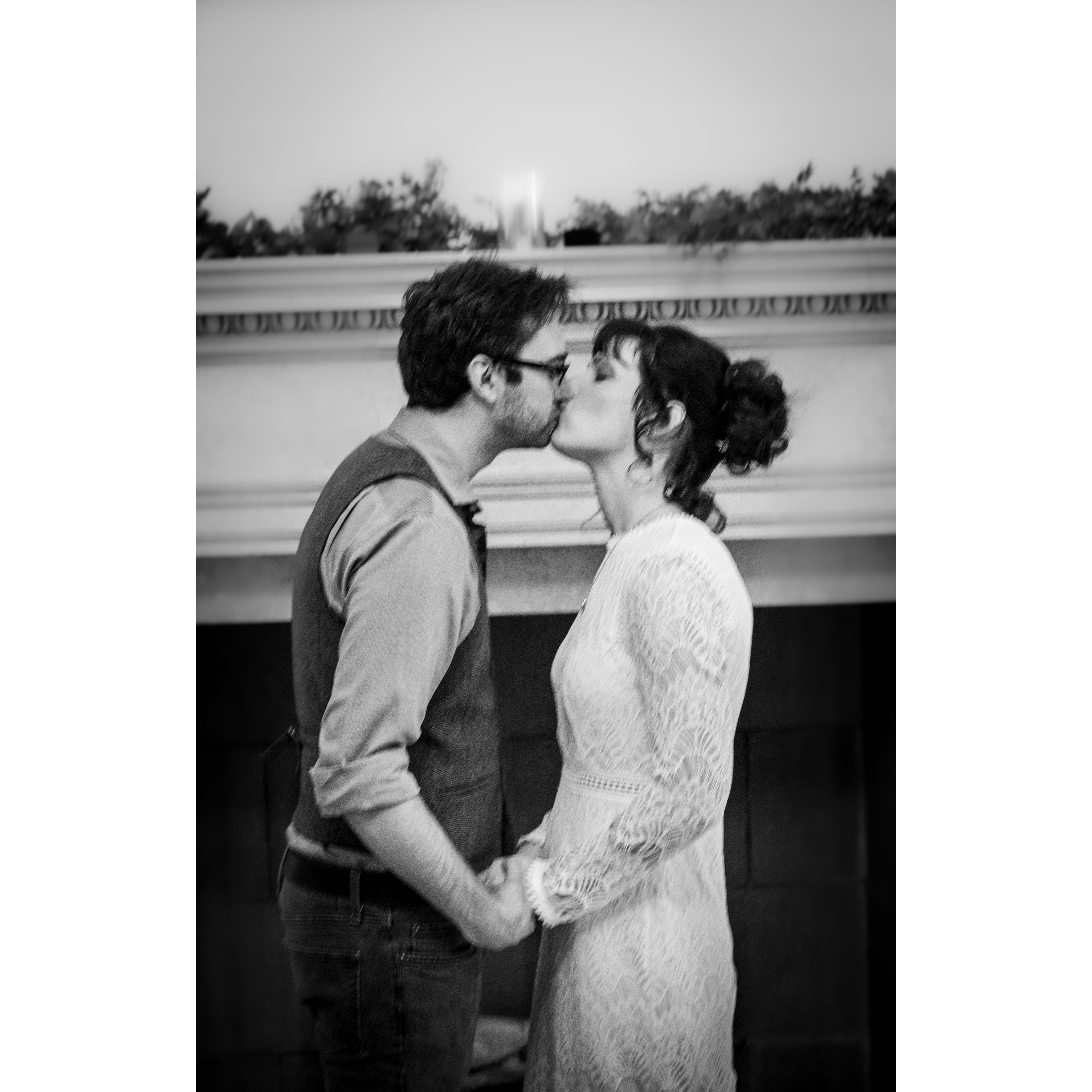 Our First Kiss as Man and Wife