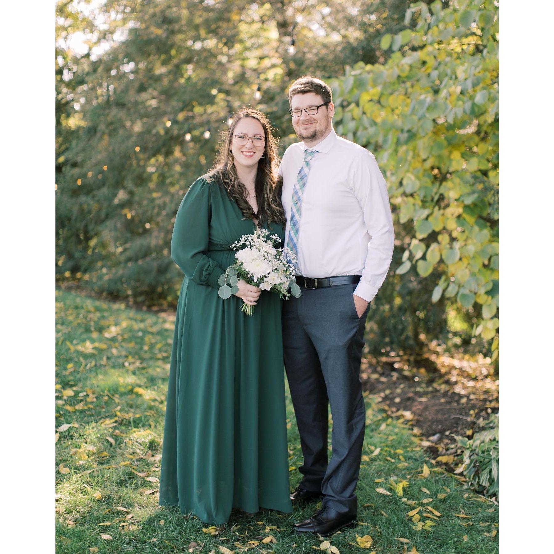 Our first wedding together last October!