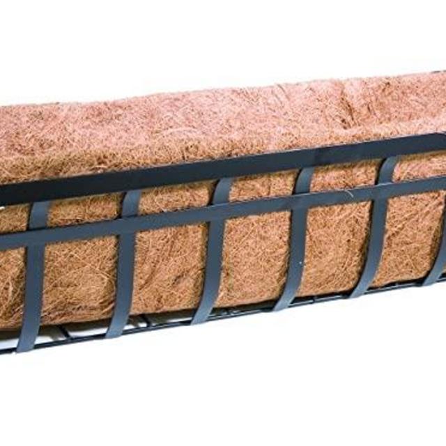 Panacea 88559 Flat Iron Window or Deck Planter, 48-Inch, Black