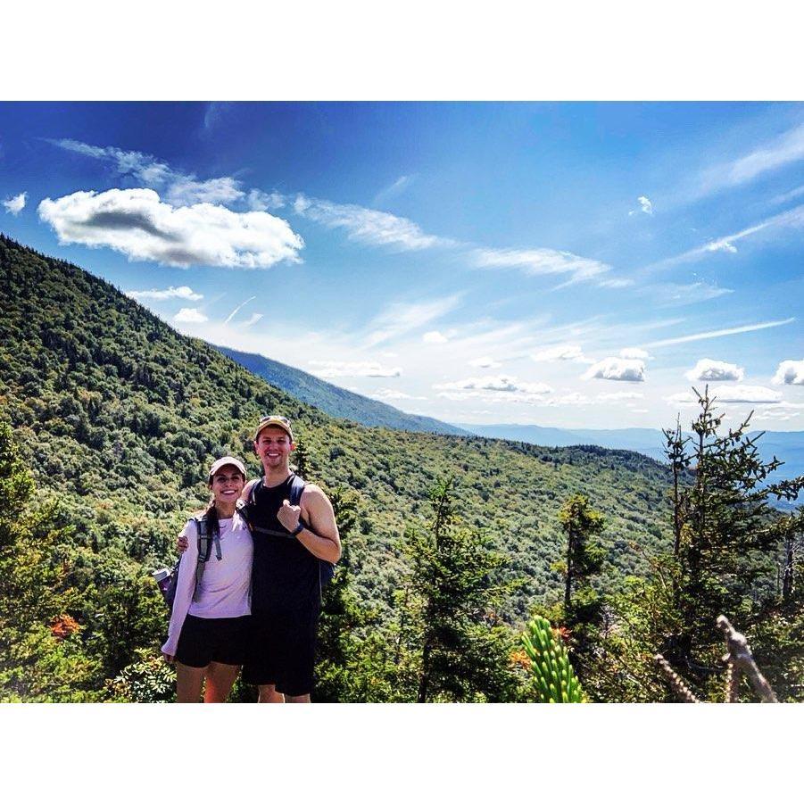 Celebrating Chris's 30th Birthday and hiking the Stowe Pinnacle Trail in Stowe, Vermont!
