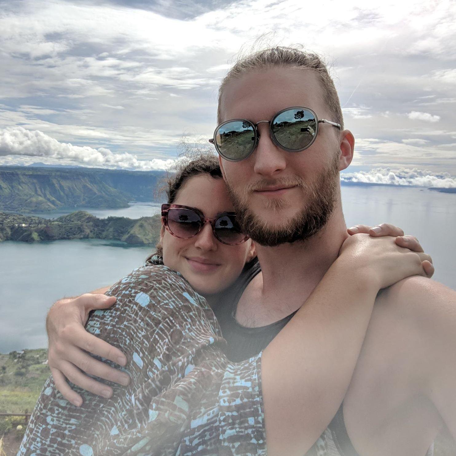 Here we are above Lake Toba, in Sumatra, Indonesia.